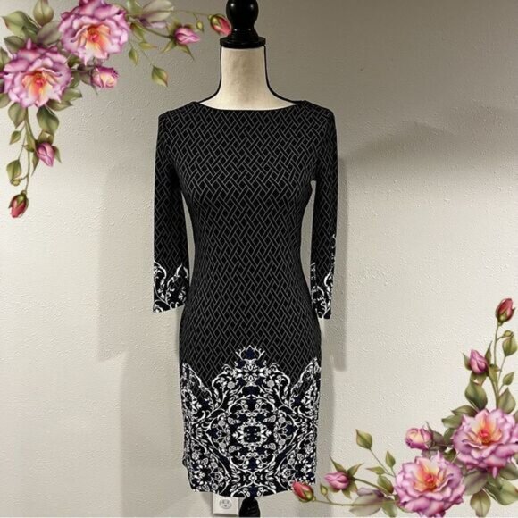 WHBM long sleeve dress with chain details on the back - Picture 1 of 12